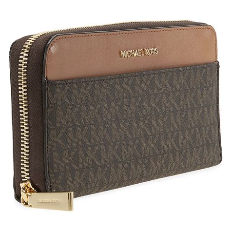 chocolate brown michael kors wallet|Michael Kors signature wallet brown.